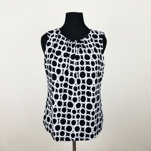 Calvin Klein Black and Grey Circle Top